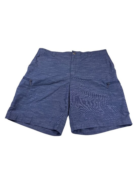 True Nation Other - True Nation Mens Blue Cargo Shorts Button-Zip Front Size 44 (BB651)